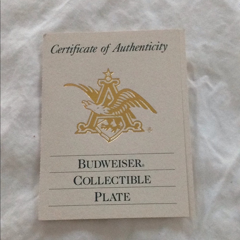 Budweiser Plate Outstanding In Their Field 1993 - Picture 4 of 5